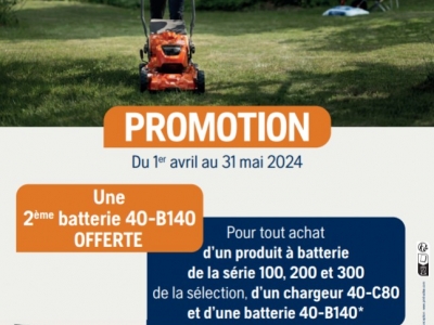 Promotion batterie série 100, 200 et 300 mai 2024